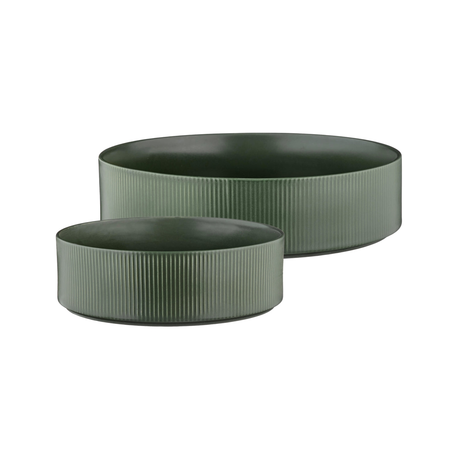 Björn Lot de 2 saladiers olive SCANDI - Ø21,5/Ø27,5 cm