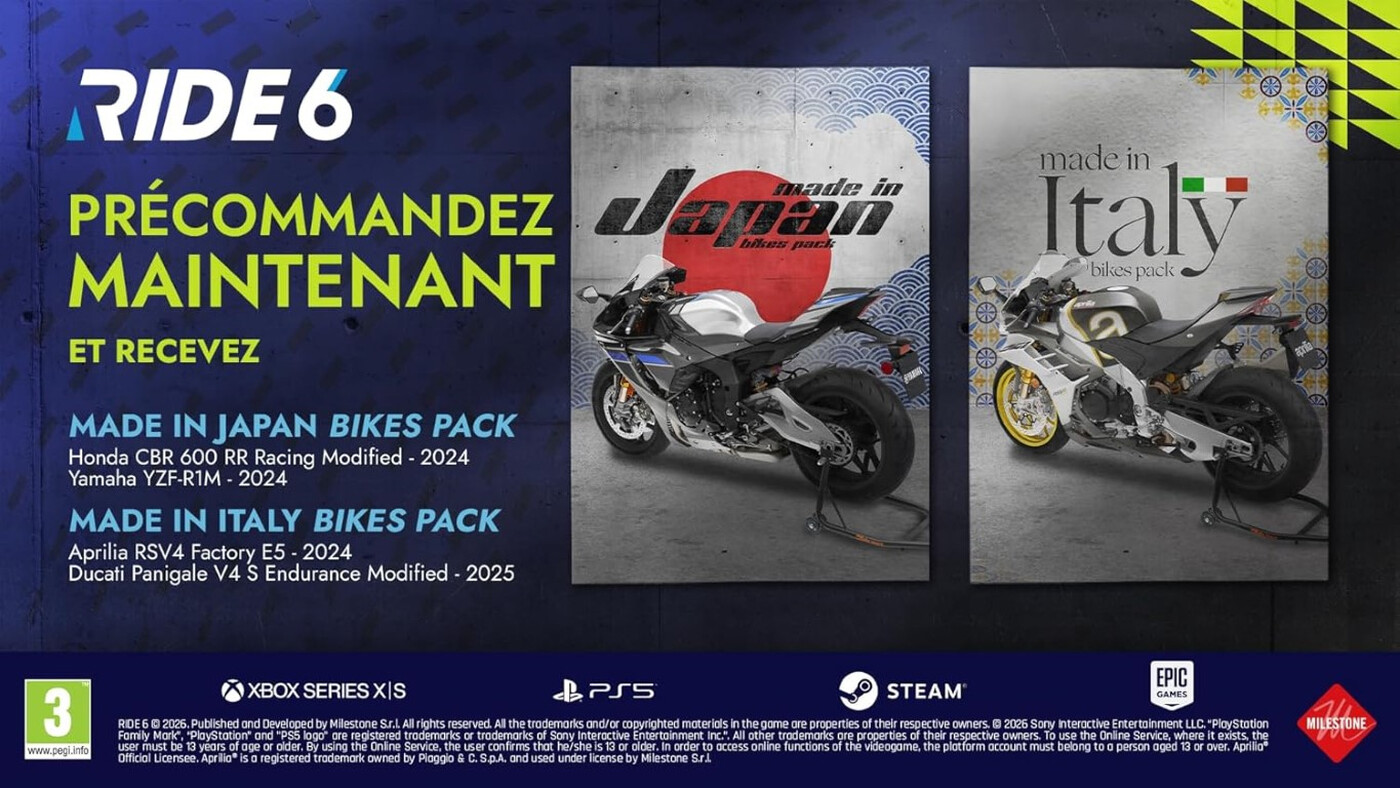 Ride 6 - PS5 - Version Française