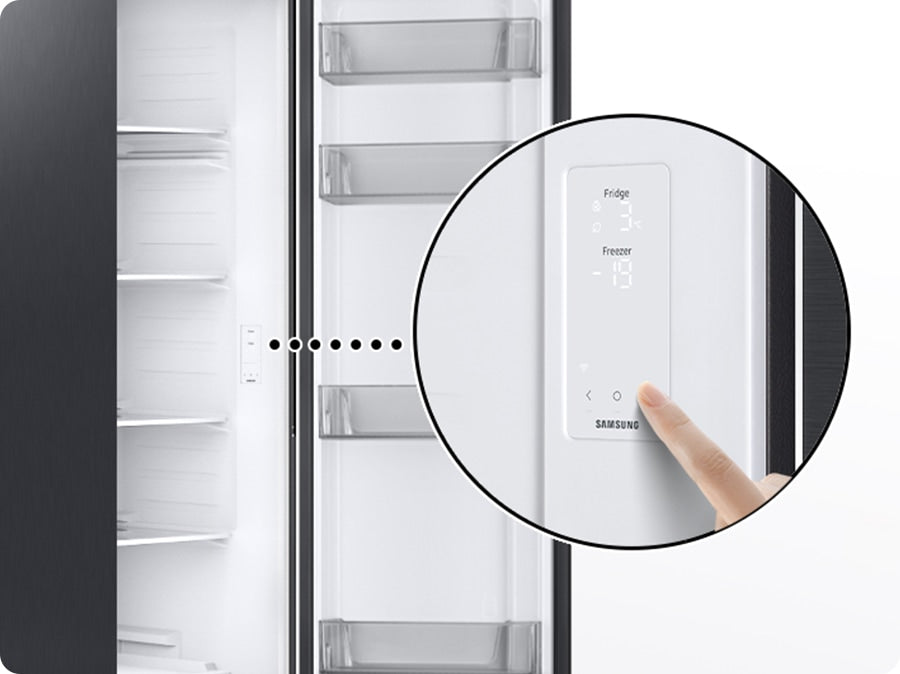 SAMSUNG Réfrigérateur Américain RS57DG410EB4 - 583 L - Classe E - Noir