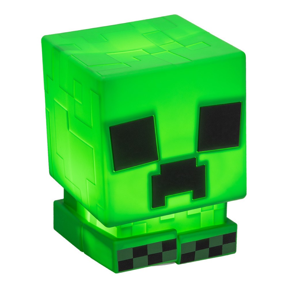 MINECRAFT Creeper SquishyGlo Lampe en Silicone Rechargeable - sous Licence Officielle - Changement de Couleur