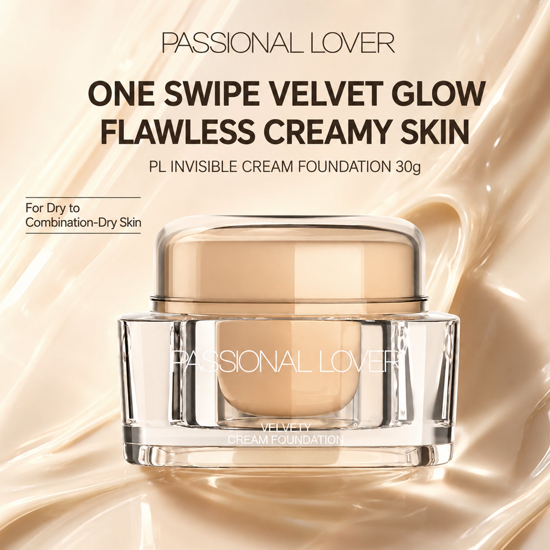 Passional Lover Fond de Teint Crème Invisible 01 Ivoire 30 g