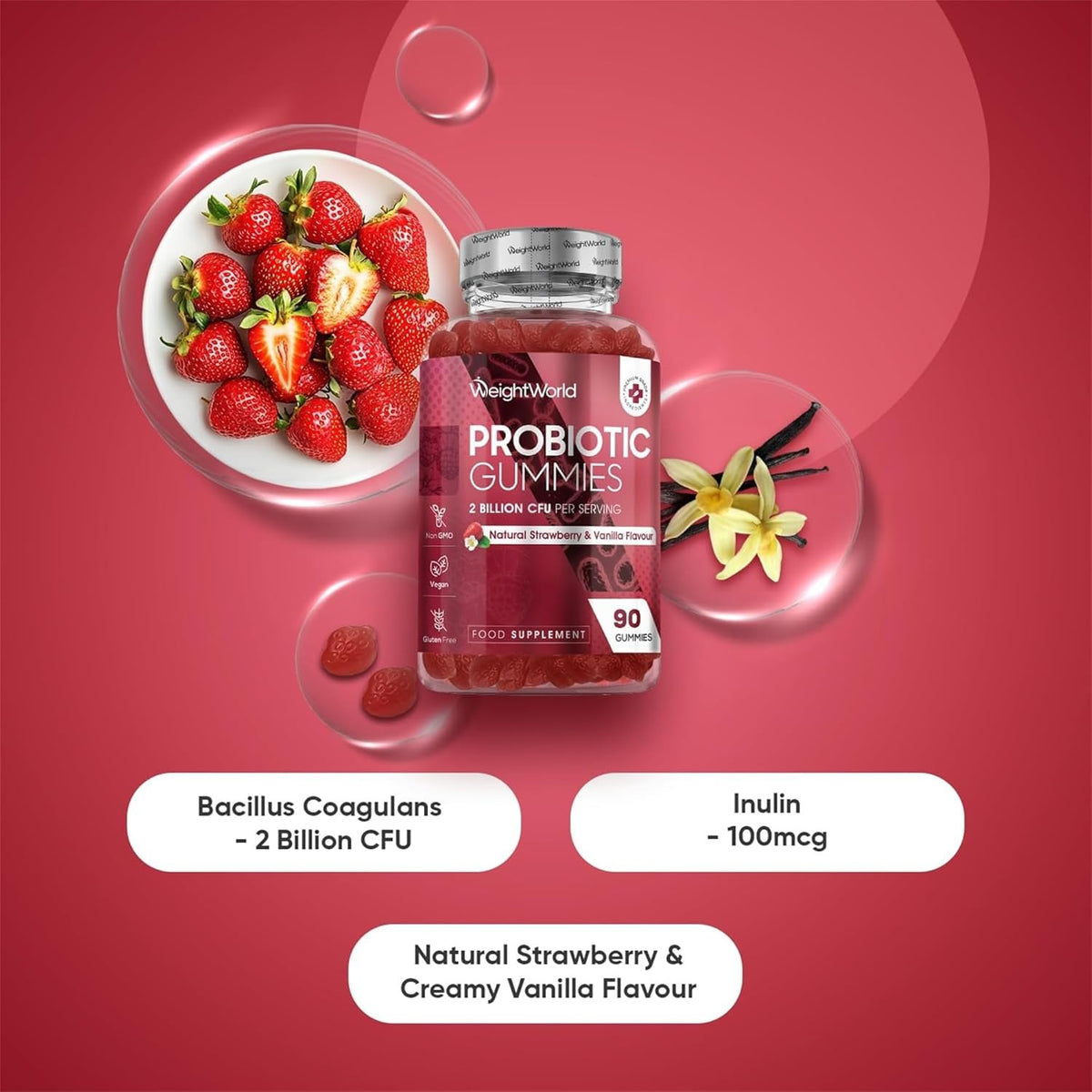 WeightWorld Probiotique 2 milliards 90 gommes