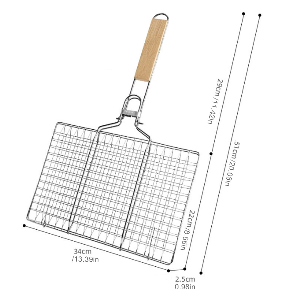 Huacan Grill pour friteuse à air, cadre en maille acier inoxydable, support de rangement multi-niveaux épaissi amovible, 1 pièce