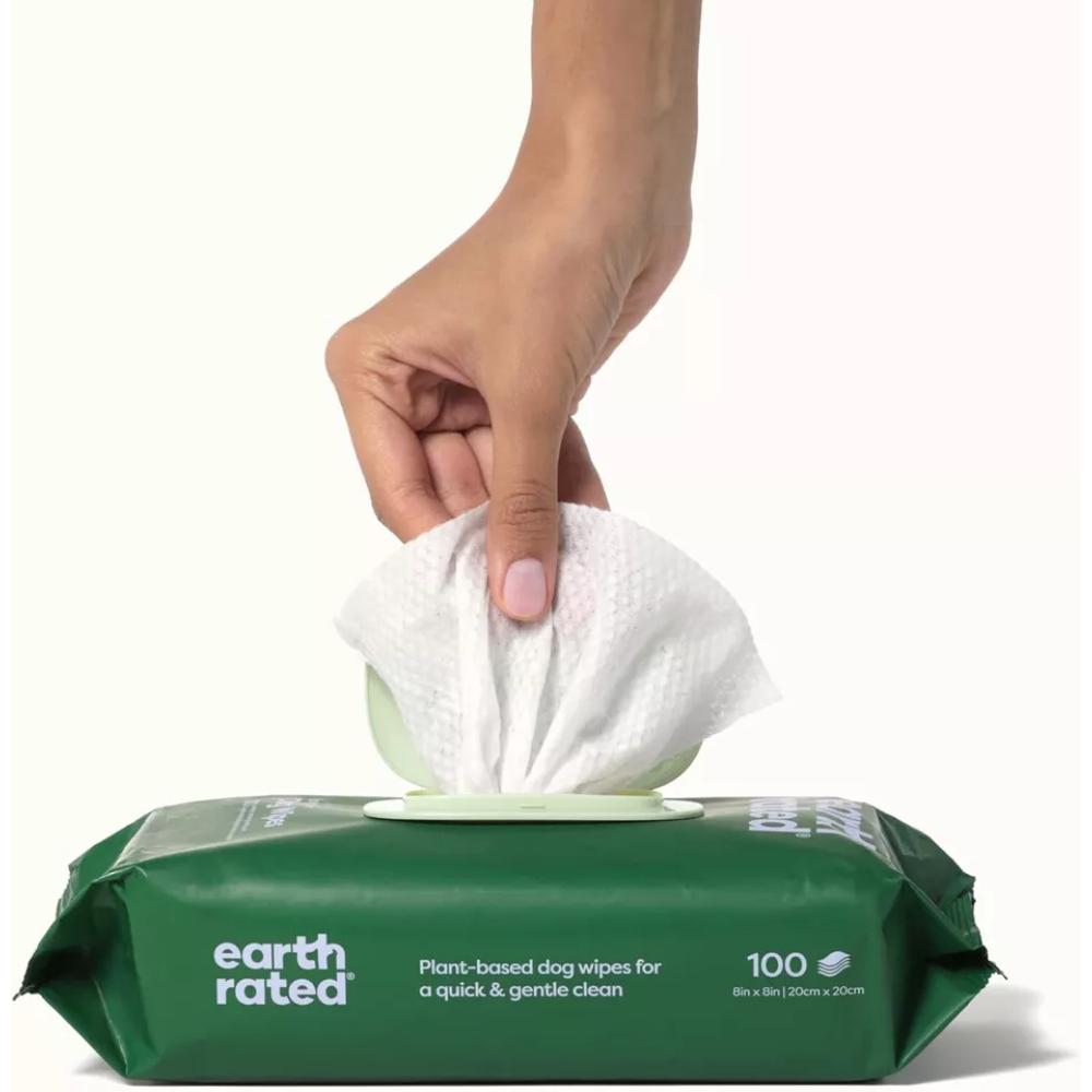 Earth Rated Lot de 100 lingettes pour chiens à la lavande