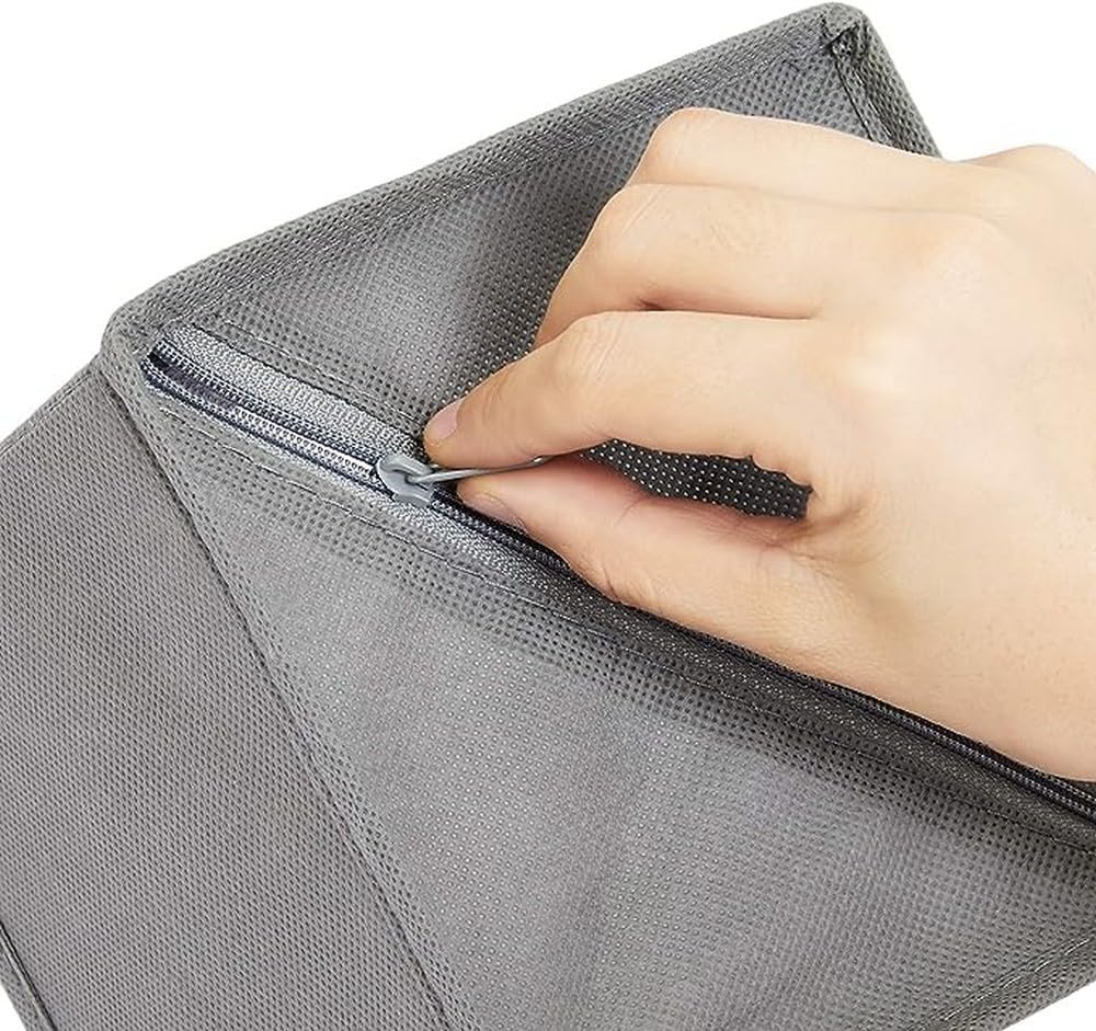 ANQI Organisateurs de tiroir en tissu pour chaussettes et sous-vêtements, lot de 6, gris, offre de Nouvel An, idées cadeaux phares