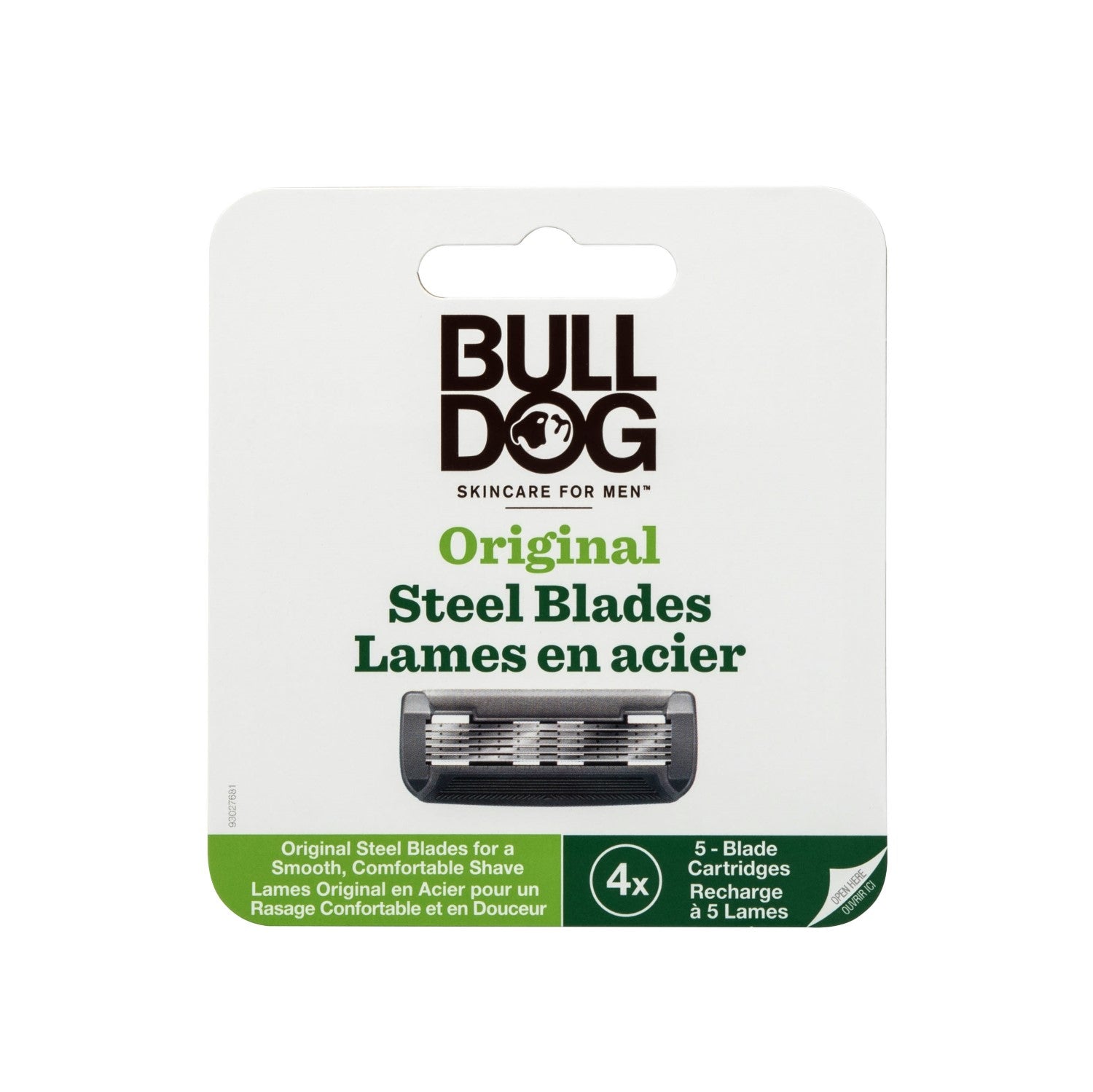 BULLDOG SKINCARE Bambou Original - Lames de Rasoir Pour Homme - x 4