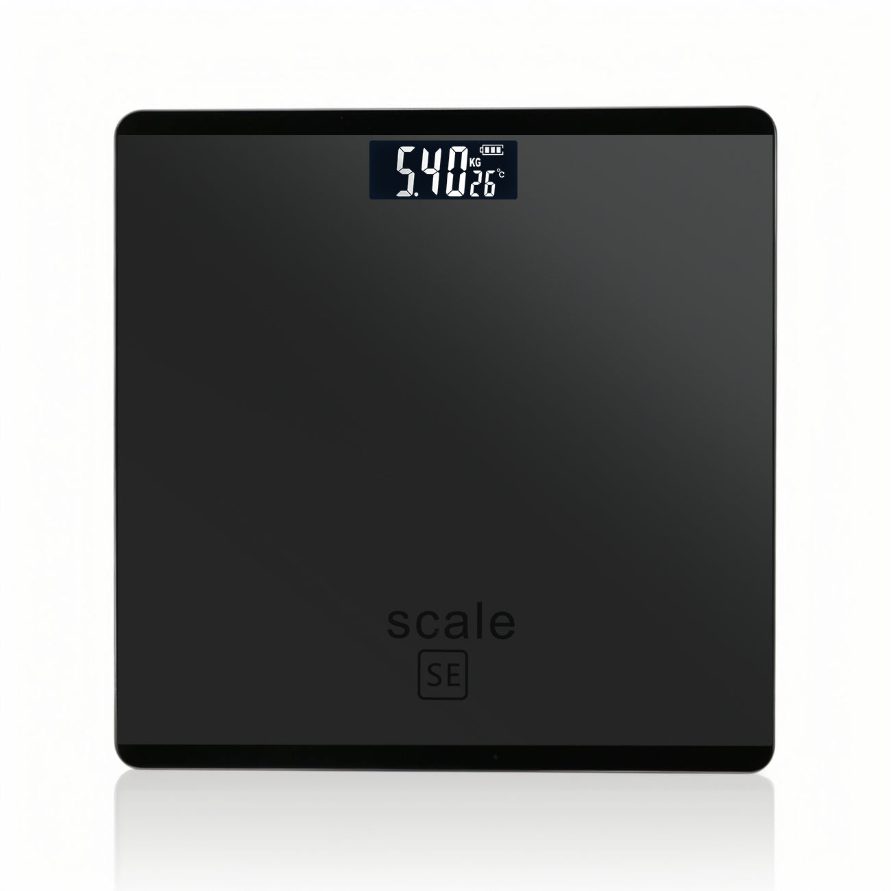 Sparoma AD-26 Pèse-personne électronique avec capacité de 180 kg, haute précision de 0,05 kg, verre trempé de 4 mm et écran LCD, gris-noir - Alimenté par 2 piles AAA (piles non incluses)
