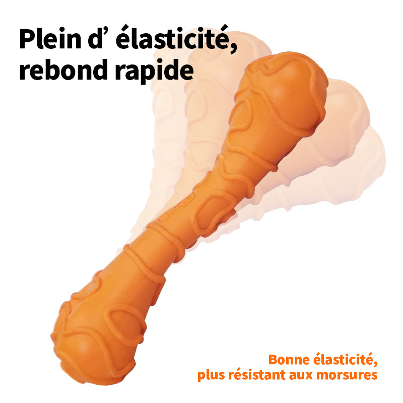 Blinkit Jouet à mâcher os au fromage pour chiens, jouet en latex résistant pour animaux de petite et moyenne taille, jouet interactif de dressage et de dentition (10,7 × 4 × 2,5 cm)