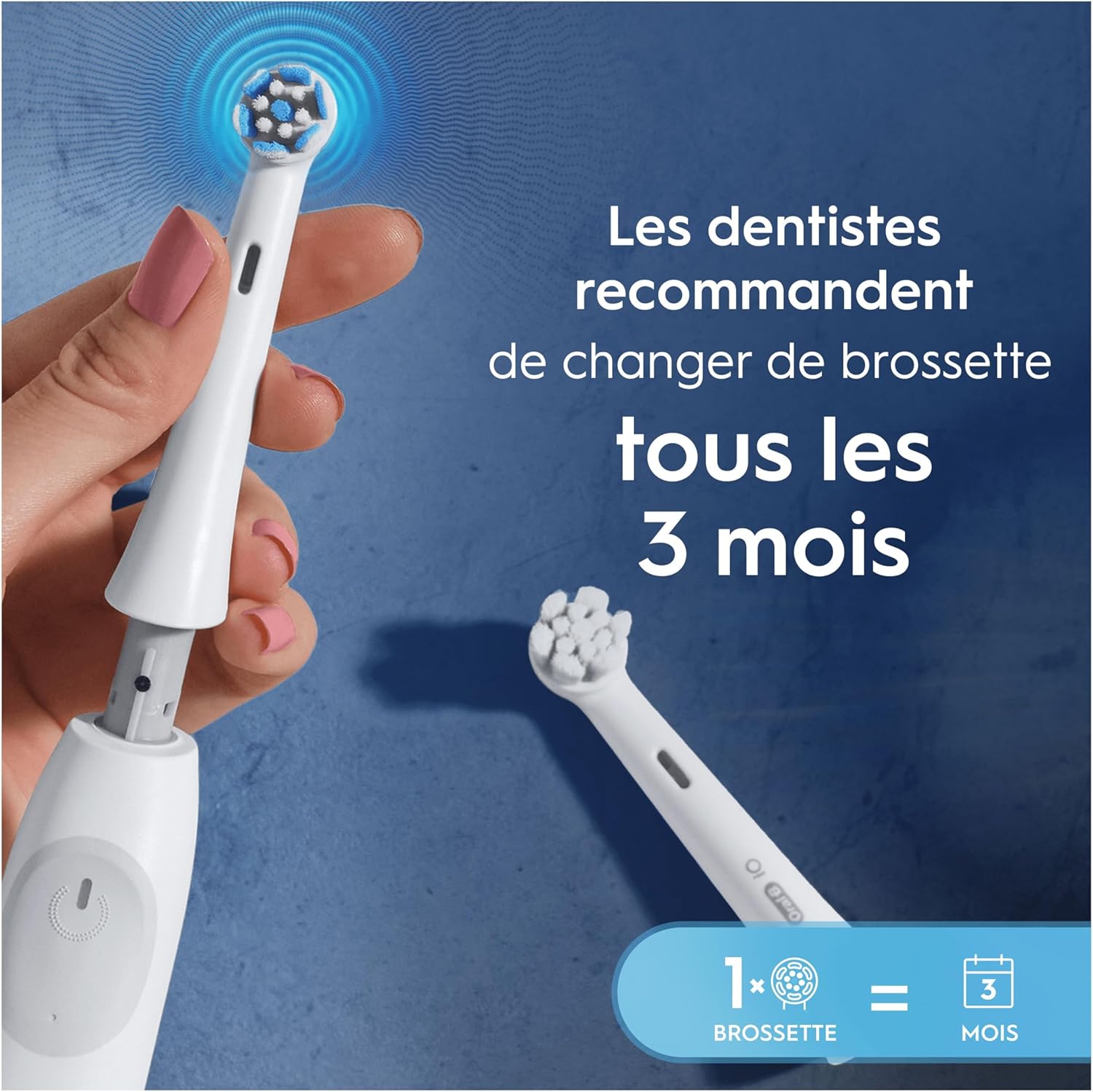 Oral-B iO - RB SW-6 Gentle Care – Brossettes de Rechange pour Brosse à Dents Électrique Oral-B iO, Nettoyage Doux et Efficace des Dents et des Gencives - Lot de 6, blanc