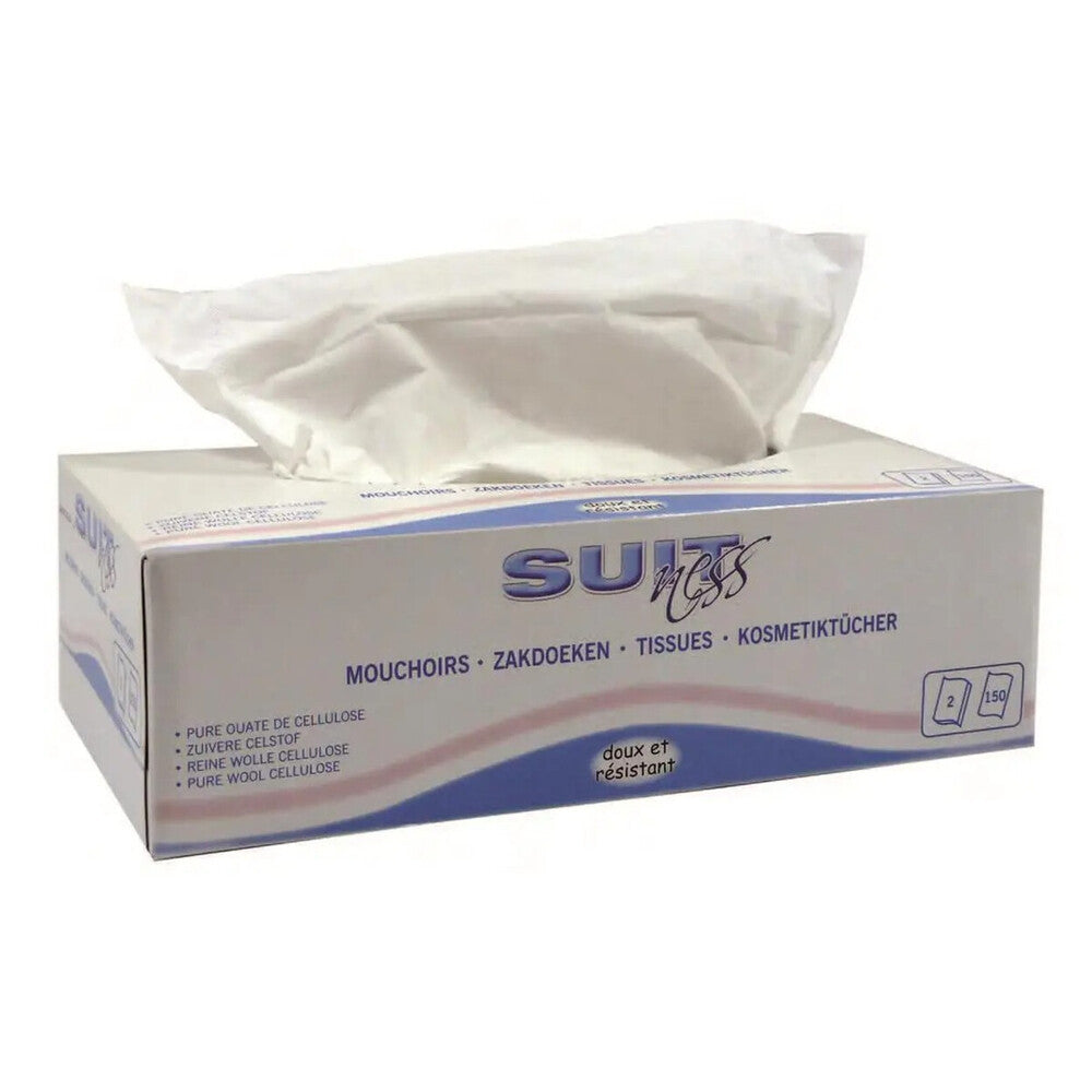 SUIT Mouchoirs en Papier Doux et Absorbants, 2 Épaisseurs, 2 Boîtes, 300 Mouchoirs (2 Paquets de 1)