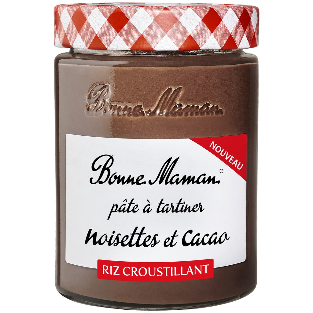 BONNE MAMAN Pâte à Tartiner Noisettes Riz croustillant 330g