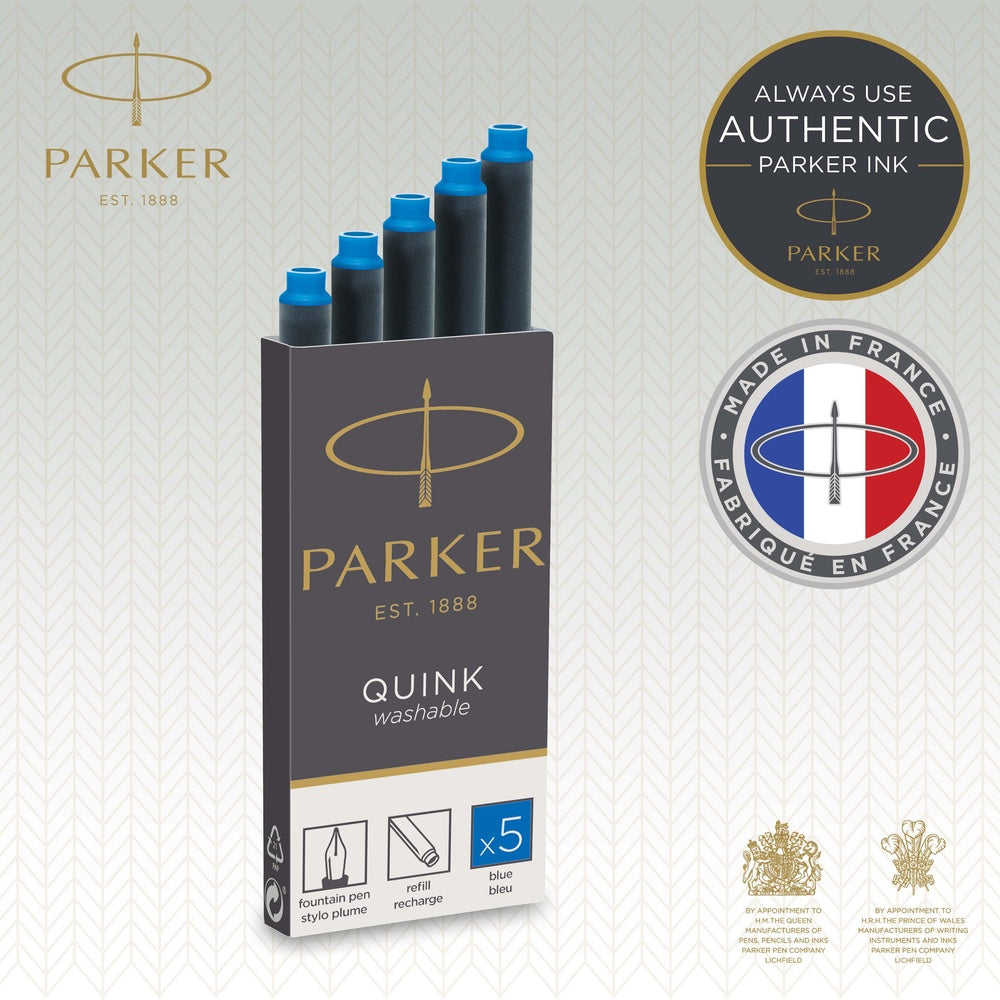 Parker Cartouches d’encre bleue effaçable