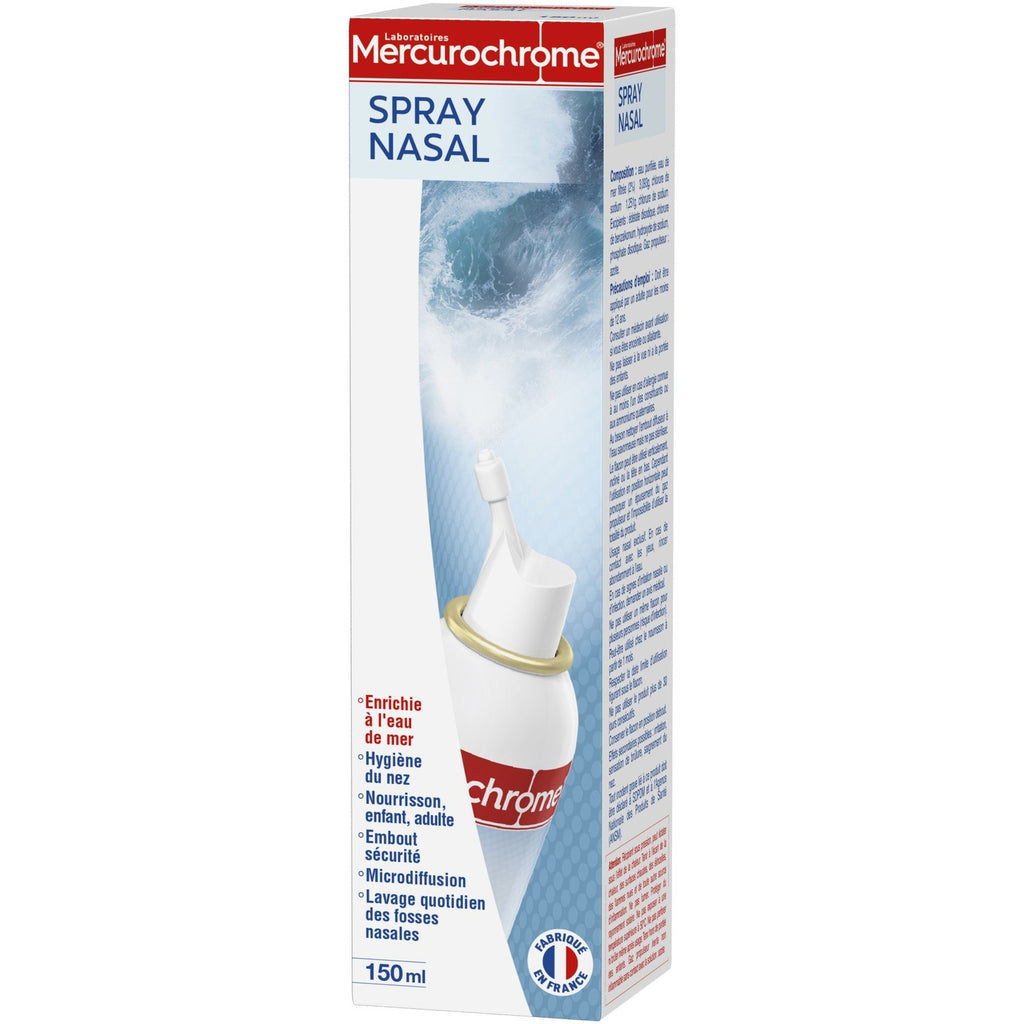 MERCUROCHROME Spray nasal à l'eau de mer hygiène nasale quotidienne 150 ml