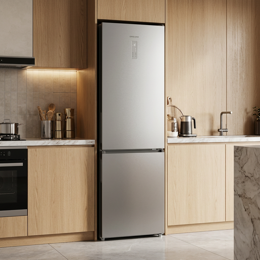 DREAME Réfrigérateur Combiné DRB400WMBDEU 409 L Classe D Gris