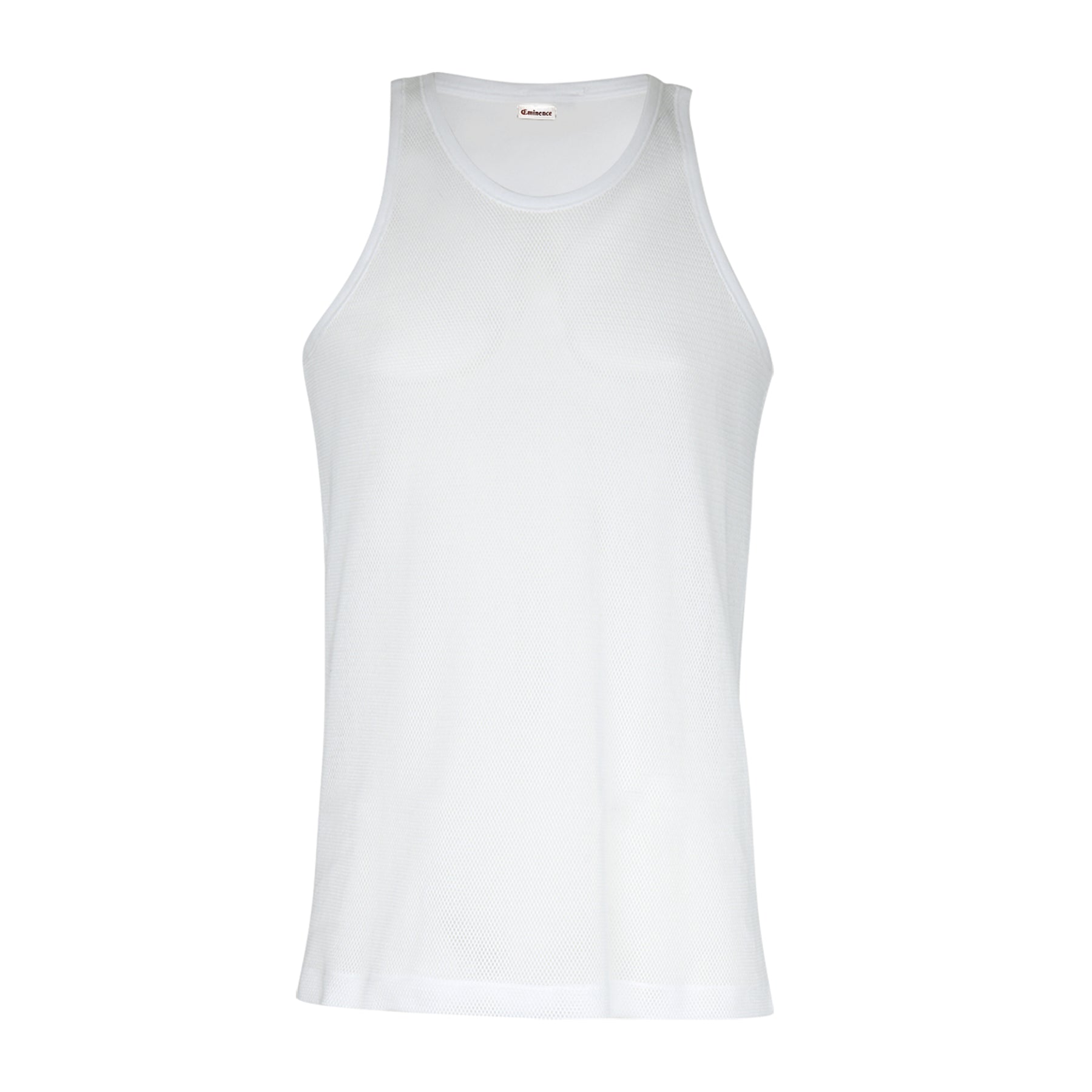 EMINENCE Débardeur homme maille aérée Pur Coton, Blanc