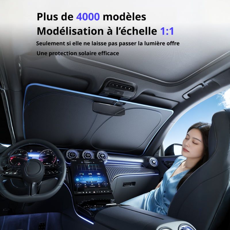 Pare-soleil pour pare-brise Itutn — Édition améliorée Titanium-Ice | Refroidissement supérieur et blocage thermique avancé | Compatible avec voitures, SUV, crossovers