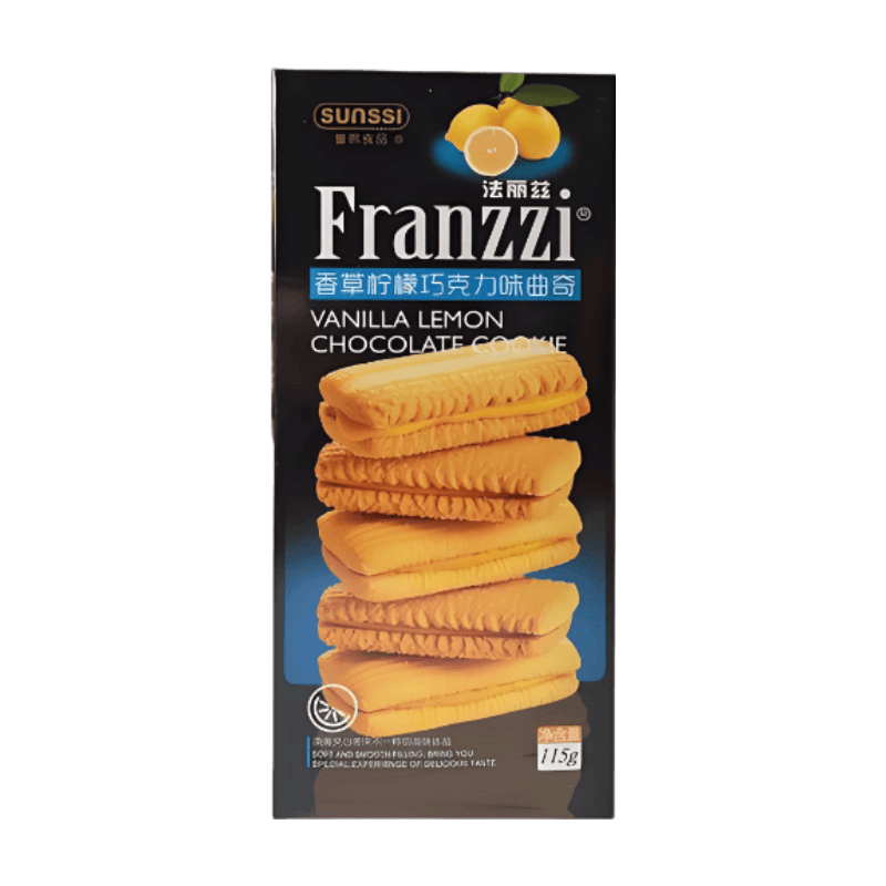Franzzi Biscuits saveur vanille, citron et chocolat - 115 g
