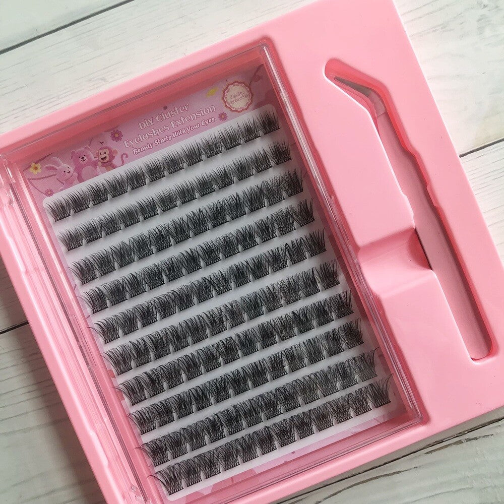 MeoMagic - Kit de faux-cils pré-collés avec pinces à épiler, 10 lignes - WM9