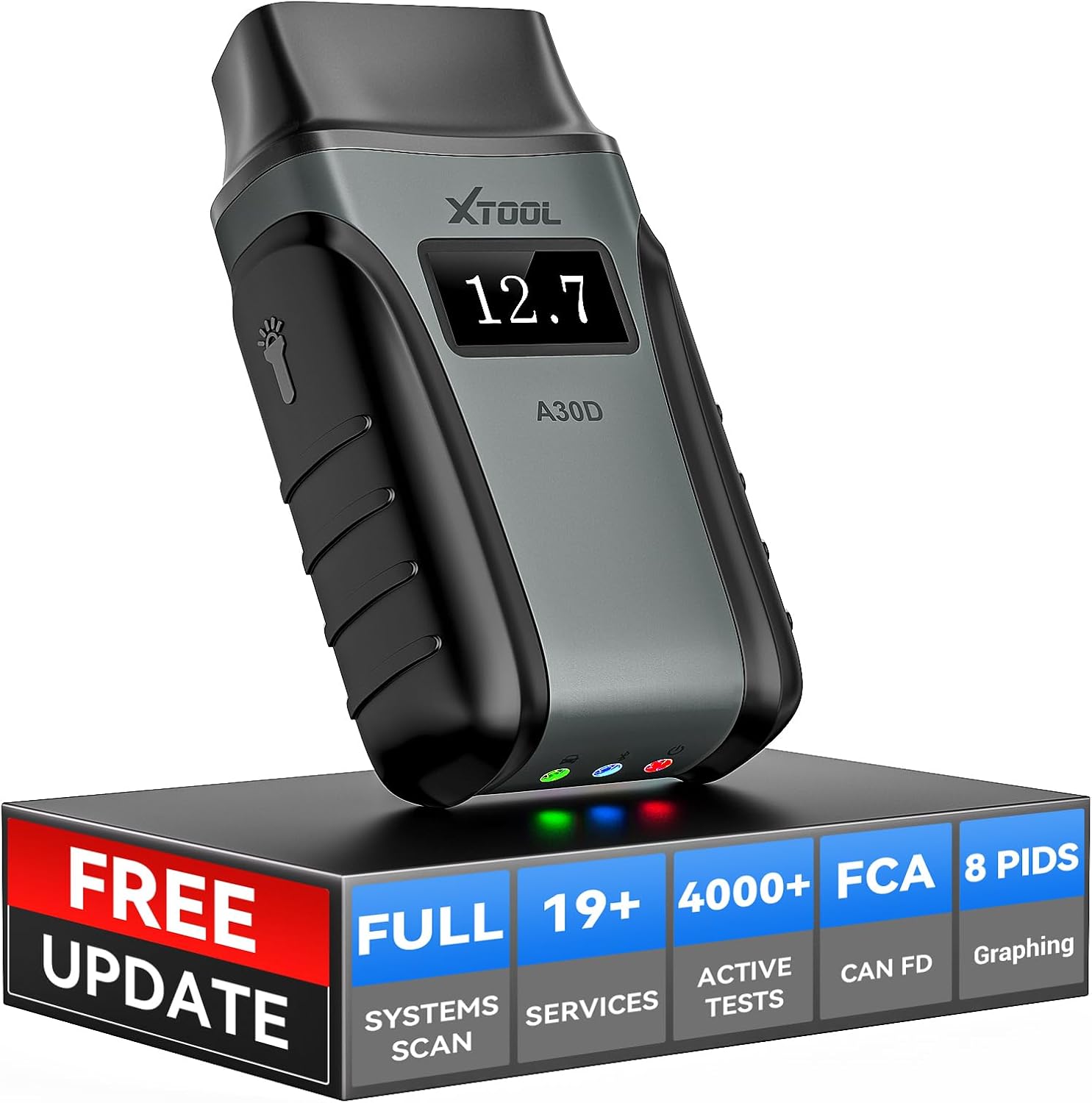 xtool A30D Scanner OBD2 Bidirectionnel Outil de Diagnostic Tous Systèmes & 19 Réinitialisations | Mise à Jour à Vie Outil de Scan Sans Fil pour iPhone & Android