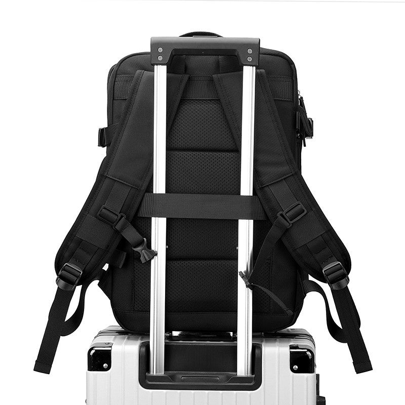 Sac à dos de voyage professionnel extensible, sac à dos résistant à l'eau pour ordinateur portable 15,6 pouces avec port de charge USB externe, sac de jour décontracté à multiples poches pour