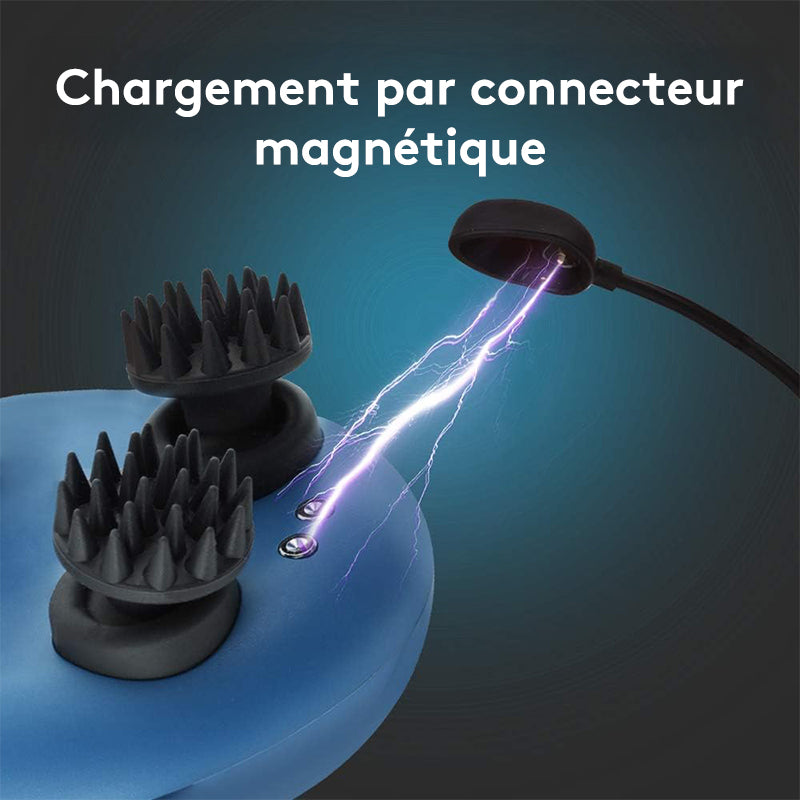 BREO Scalp Mini - Appareil de massage électrique pour la tête, peigne à griffes, étanche pour douche, portable IPX7, sans fil, massage crâniel, soins capillaires, massage pour animaux, cadeau d'anniversaire