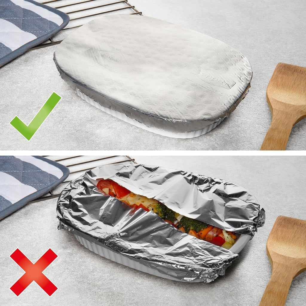 ALBAL Papier d'aluminium pour four et barbecue, extra résistant, double structure nid d'abeille, 29 cm x 20 m