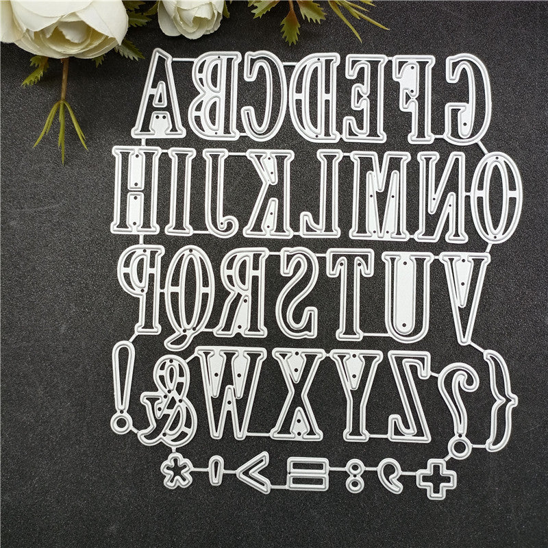 Set de dies de l'alphabet - 26 dies de découpe en métal pour lettres majuscules, gabarits de gaufrage durables pour scrapbooking, création de cartes, arts du papier, album
