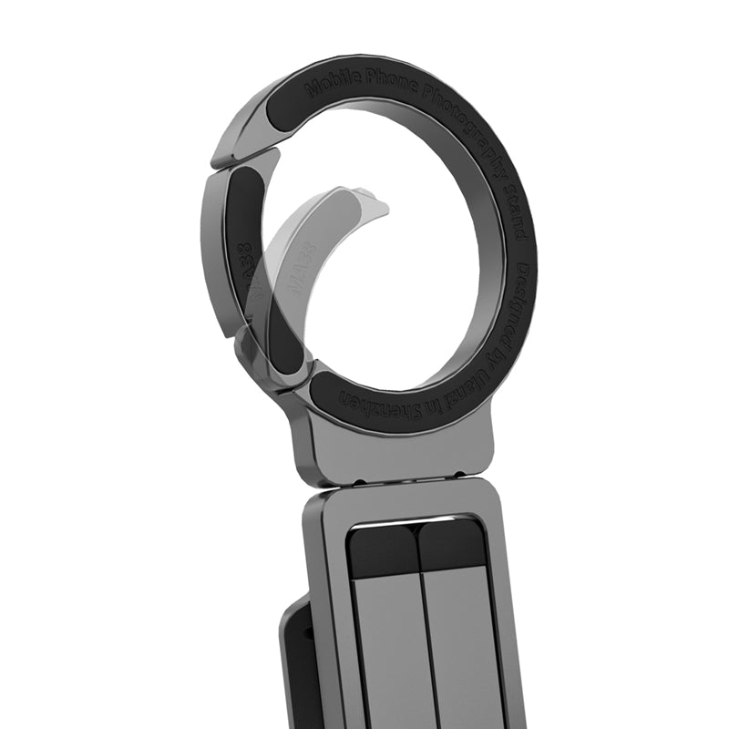 Ulanzi MA38 Trépied magnétique, Compatible MagSafe pour iPhone 12/13/14/15/16/17, Mousqueton MagLock à dégagement rapide, Support pliable en aluminium, Mini perche à selfie portable