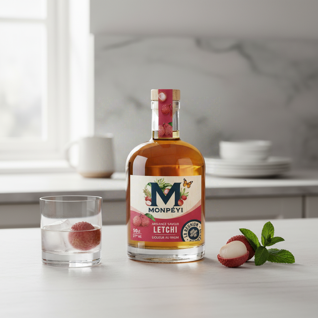 MONPÉYI Liqueur au rhum arrangé saveur litchi 31° - 50 cl