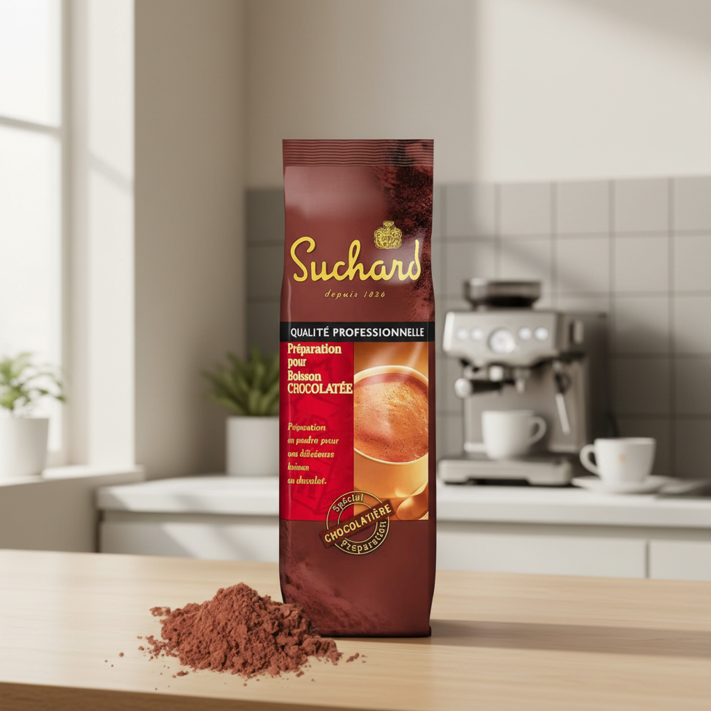Suchard chocolat chaud instantané en poudre, 20% de cacao, 1 kg