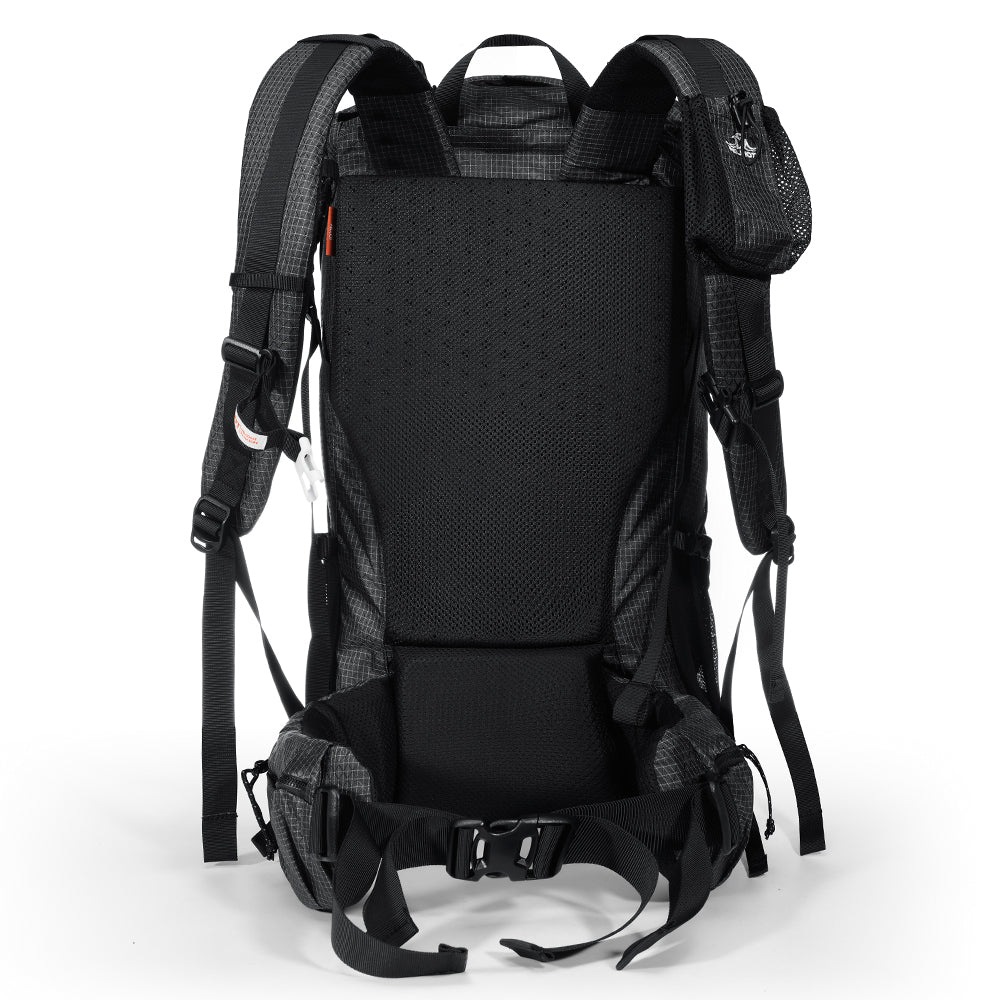 PELLIOT Sac à dos de randonnée Unisexe Voyage Camping Étanche Durable – Spacieux et robuste pour les randonnées de plusieurs jours, Gris roche, 40 L