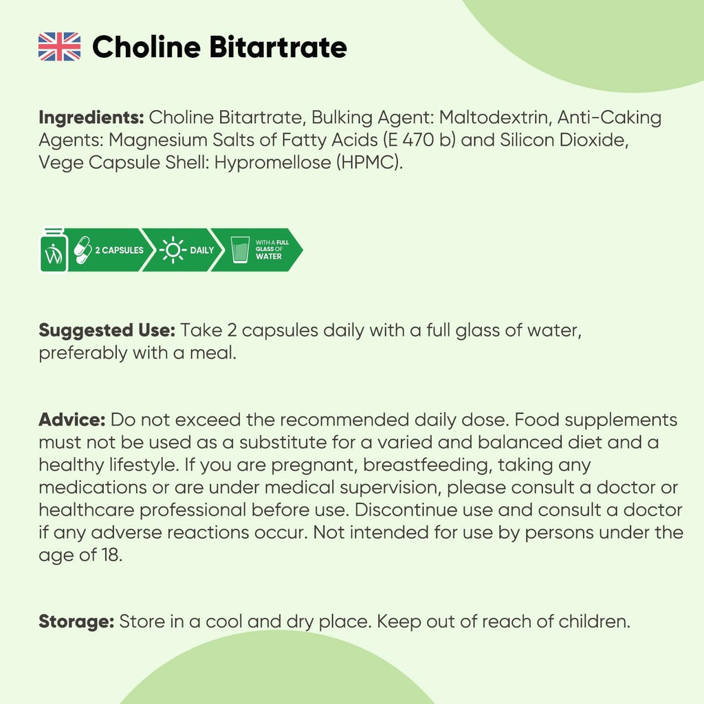 WeightWorld Bitartrate de choline 714 mg 180 gélules