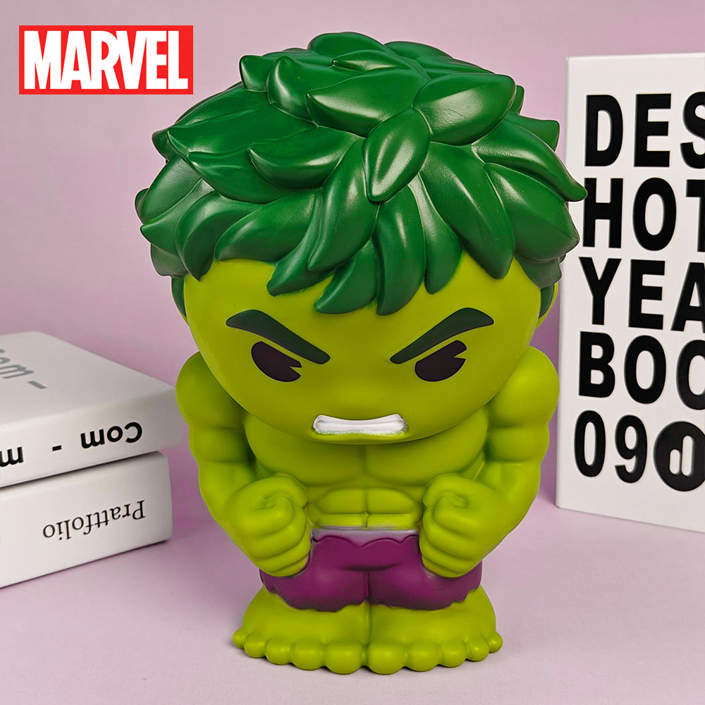 Tirelire Marvel Hulk Officielle Avengers – Figurine Super-héros 3D PVC Étanche et Antichoc, Boîte à Économies Décorative, Organisateur de Bureau, Idée Cadeau