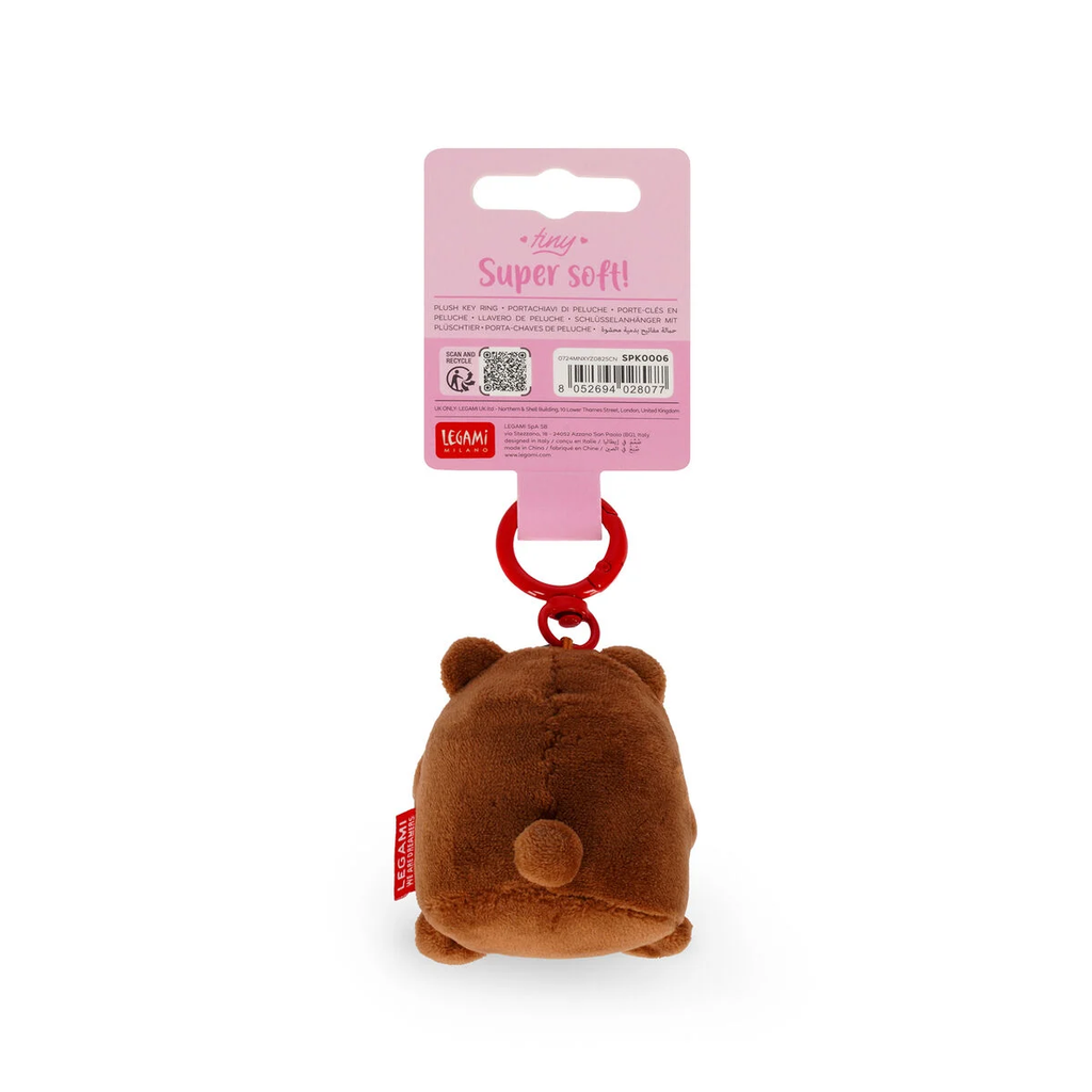 Legami Porte-clés en peluche, Super doux, Mini, Ours en peluche toujours dans mon cœur, 11 cm