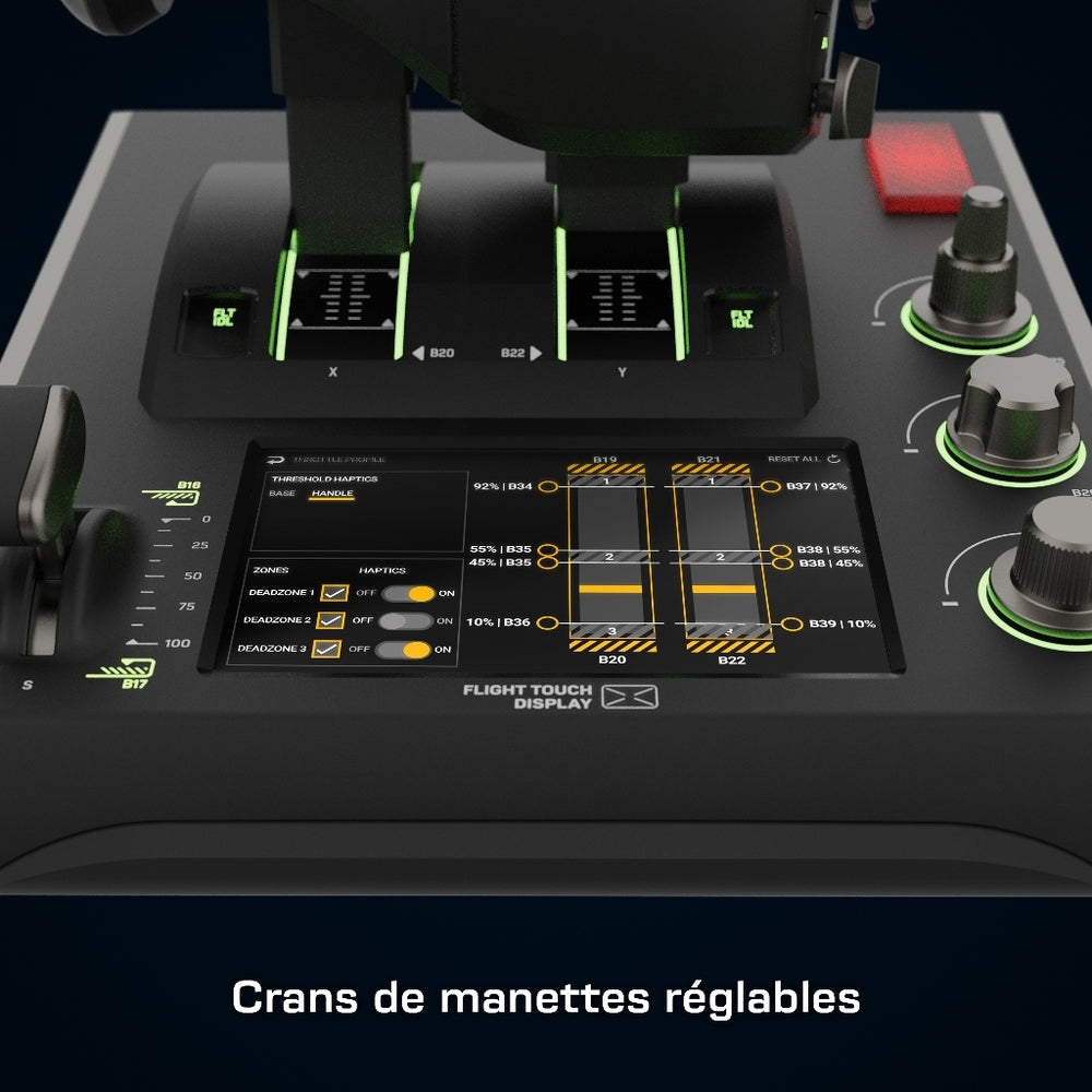 Turtle Beach VelocityOne Flightdeck Système de simulation universelle HOTAS Filaire - HUD OLED personnalisable & 139 boutons programmables - Windows 10/11 - Noir