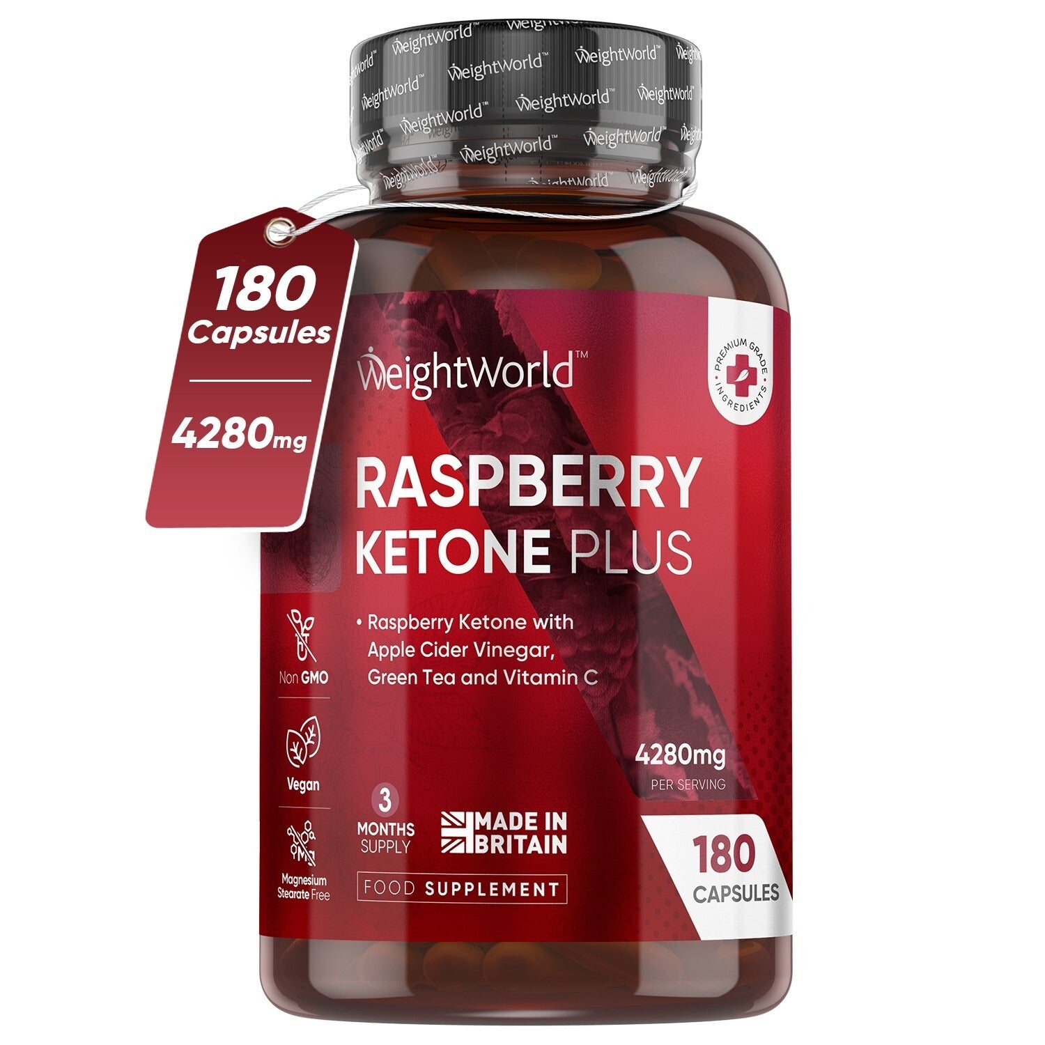WeightWorld Raspberry Ketone Plus 180 gélules
