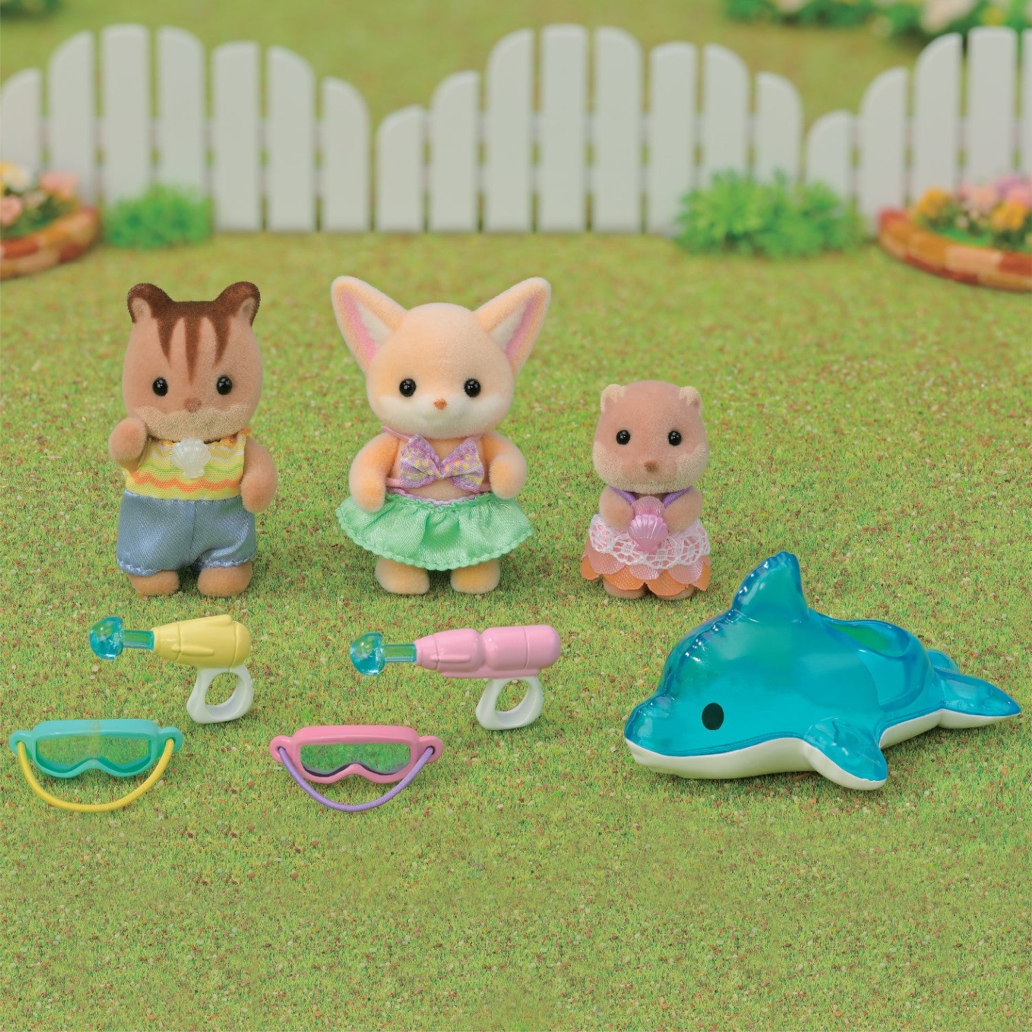 Sylvanian Families Nursery Friends - Trio de Figurines Bébés Ensemble de Jeu Amusant à la Piscine