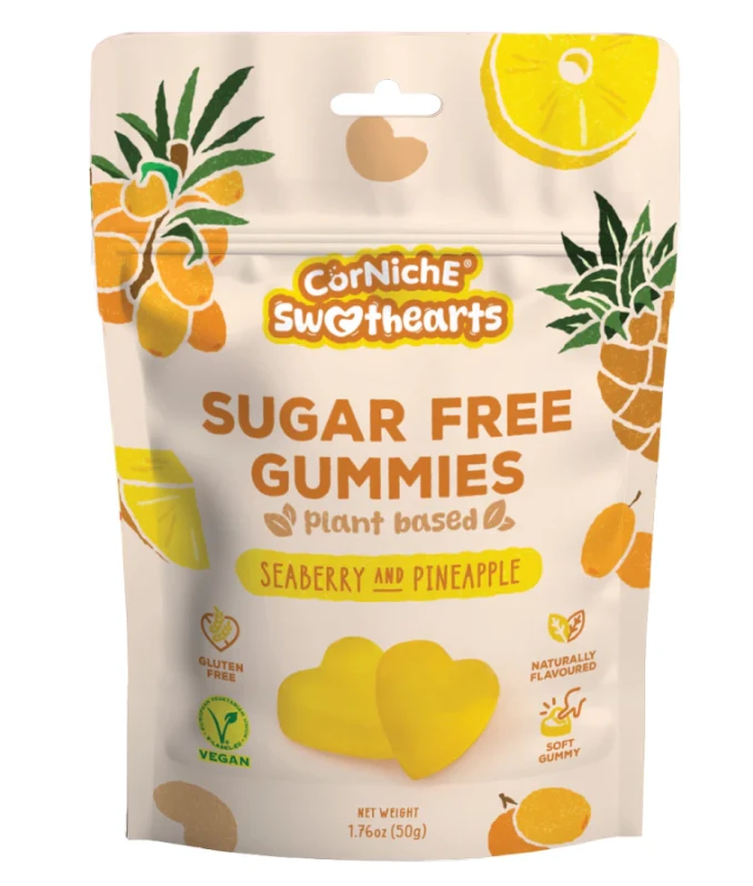 Corniche Sweethearts bonbons gélifiés sans sucre argousier et ananas - 50 g