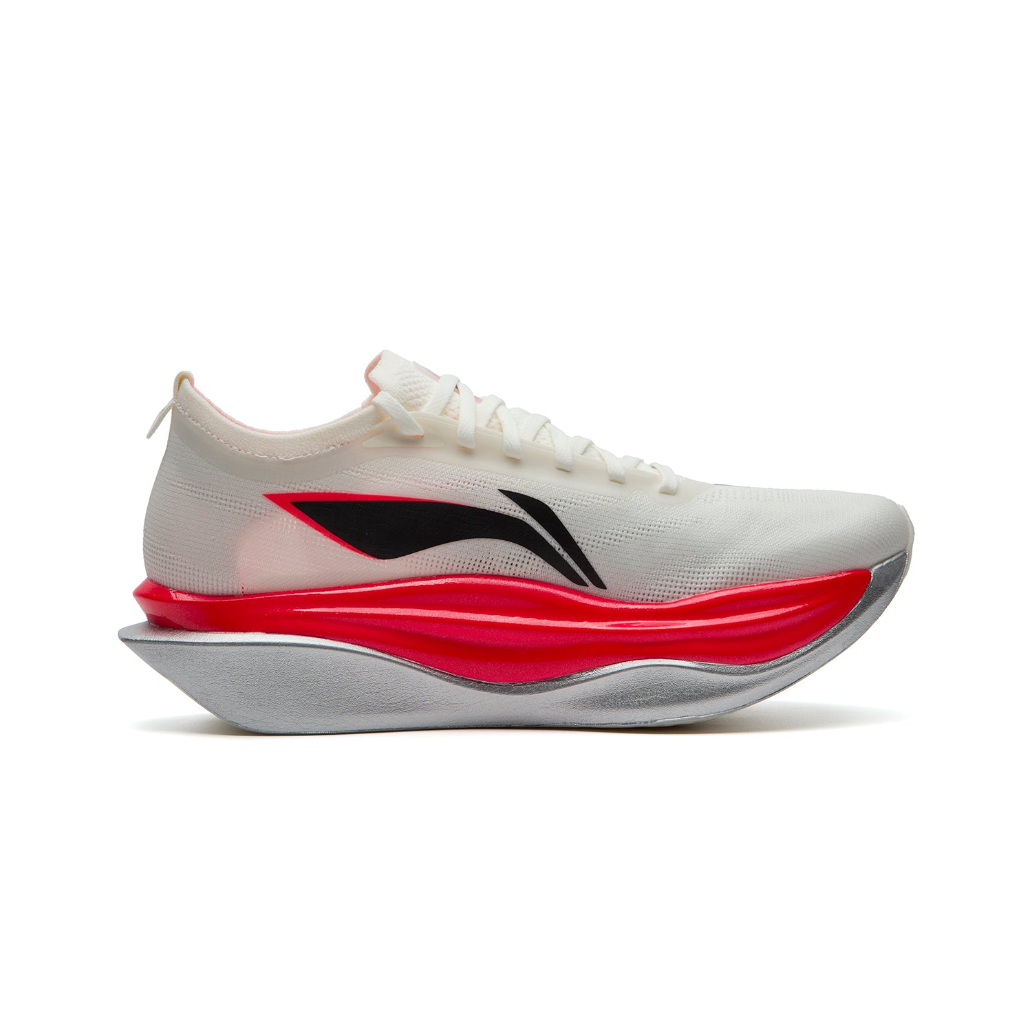 EU45 LI-NING Fly Electric 6 ELITE Chaussures de course de vitesse pour hommes Marathon Sport et plein air - Blanc champagne