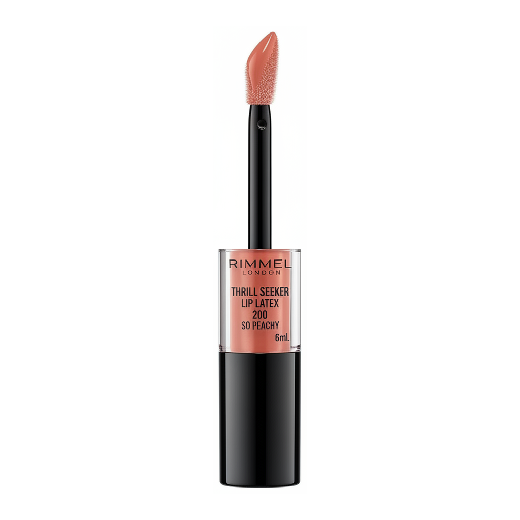 Rimmel London Thrill Seeker Lip Latex Brillant à Lèvres 200 So Peachy 6 ml