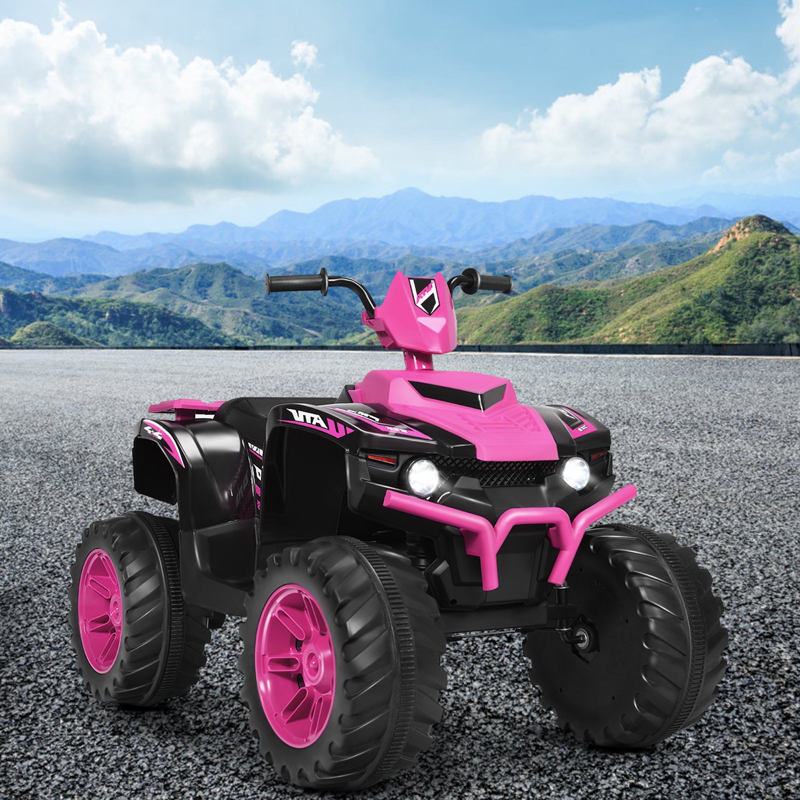 Quad électrique pour enfants, avec batterie et éclairage LED