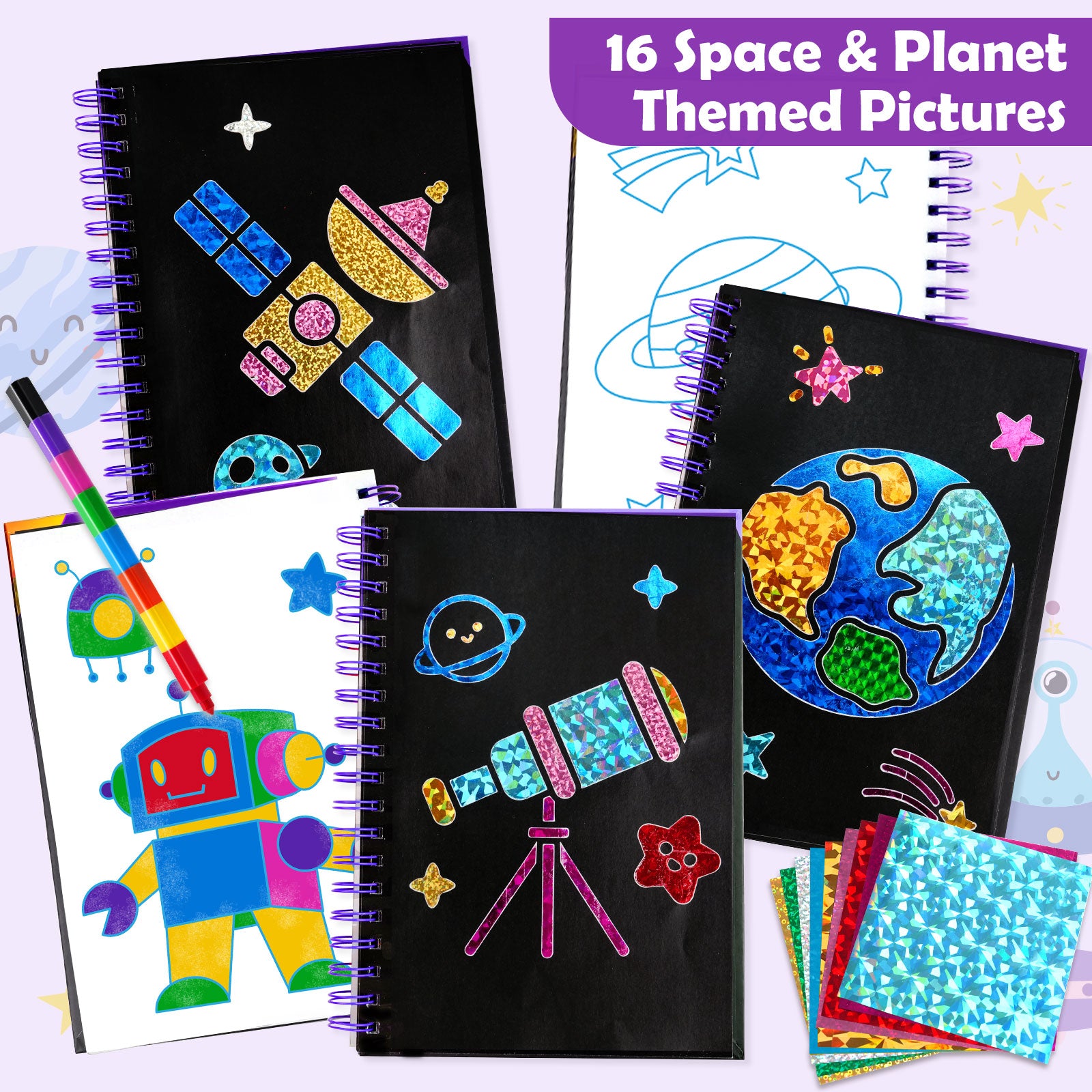 Kit de Loisirs Créatifs Art de la Feuille Série Planète Espace