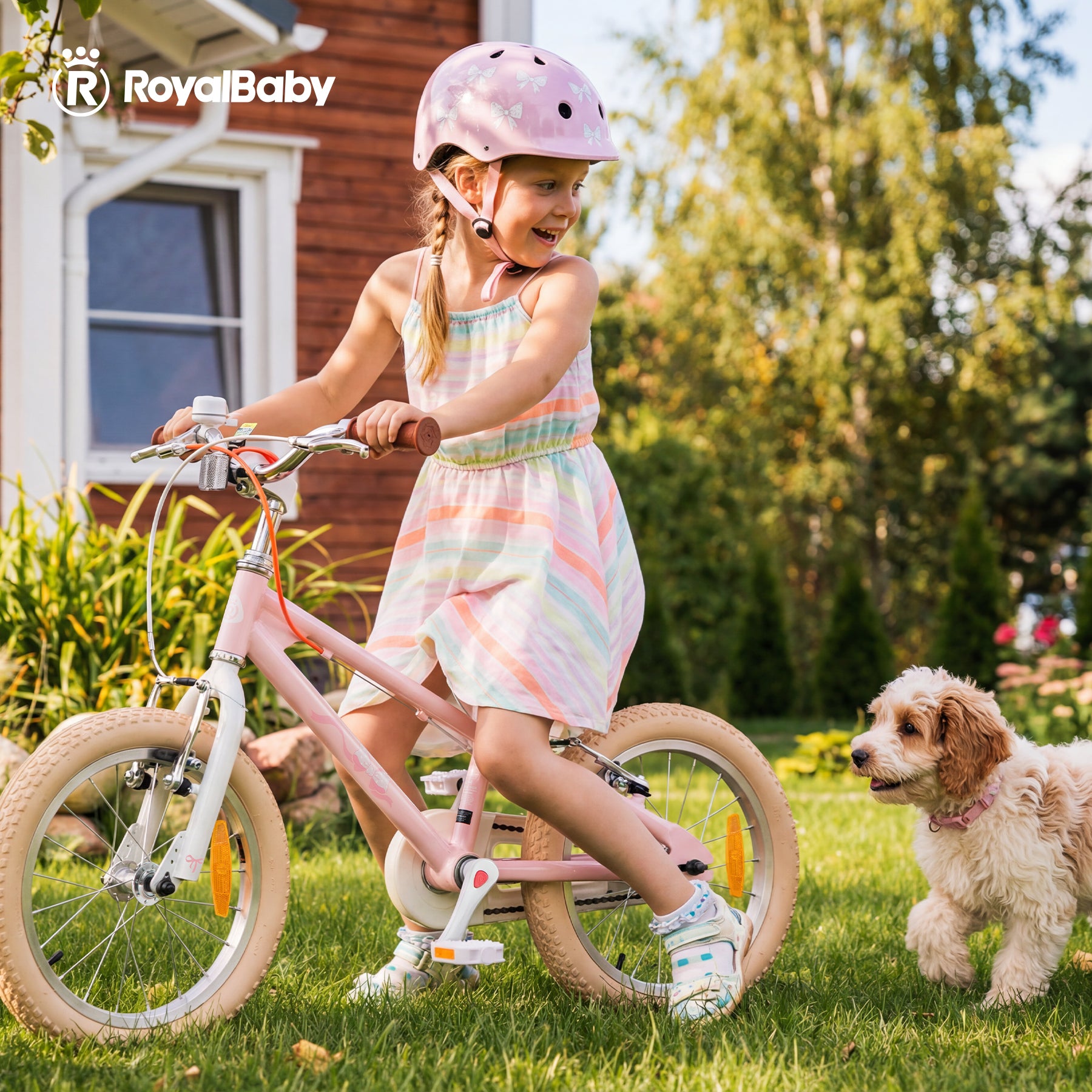 RoyalBaby+Vélo pour enfants+ Aluminium EZ New Freestyle Rose 16 pouces, Poids net 7,8 kg