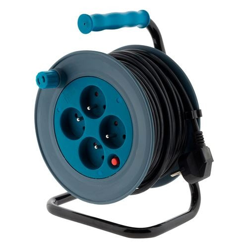 Enrouleur ménager 15m 3G1mm² - Bleu - Zenitech