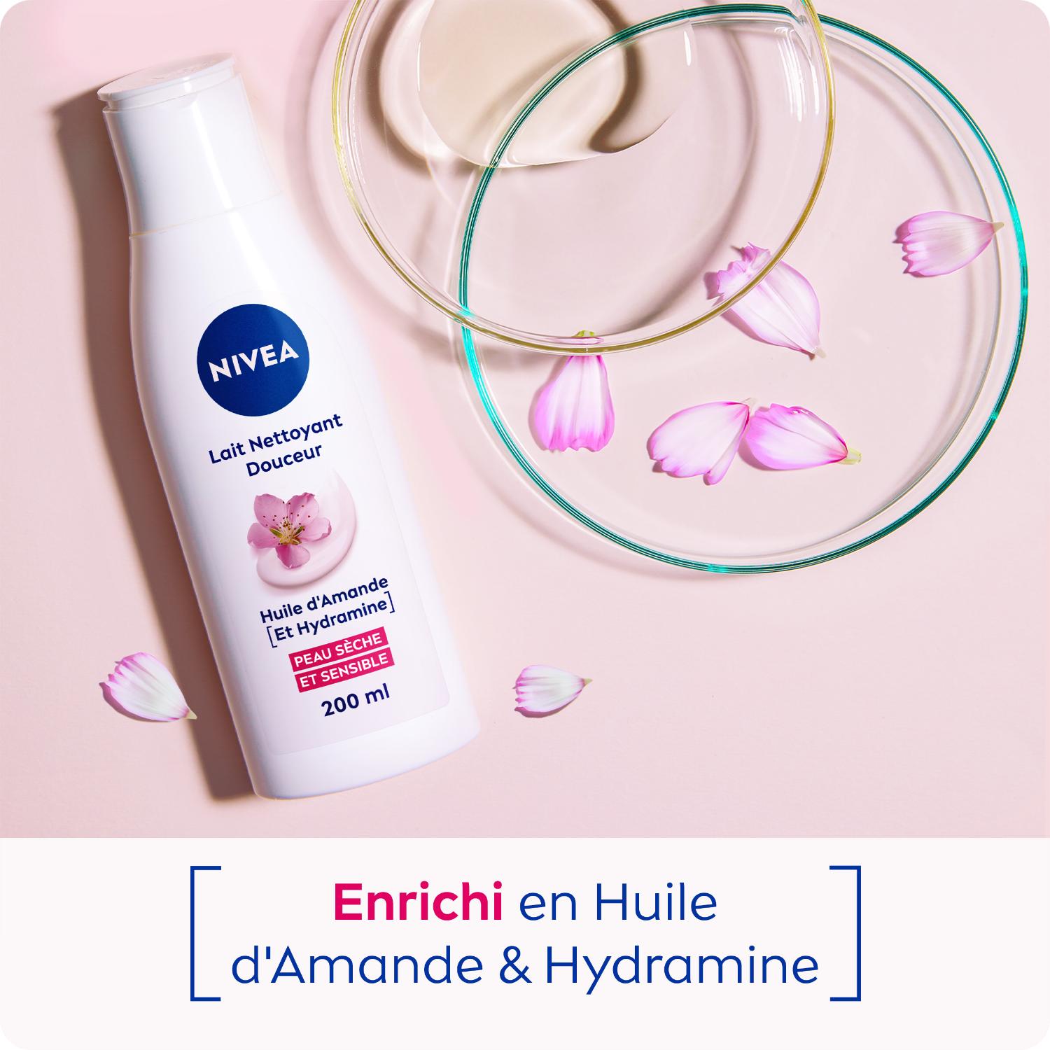 NIVEA Essentiels Lait Démaquillant Douceur Peaux Sèches 200 ml
