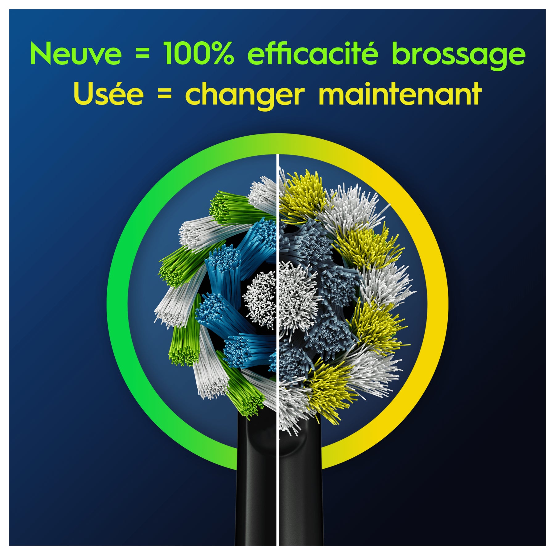 Oral-B Pro Cross Action Lot de 3 brossettes de rechange - Noir