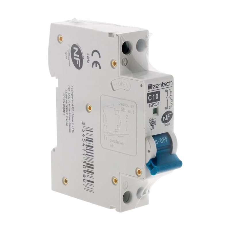 Disjoncteur 10A PH/N - NF - Zenitech