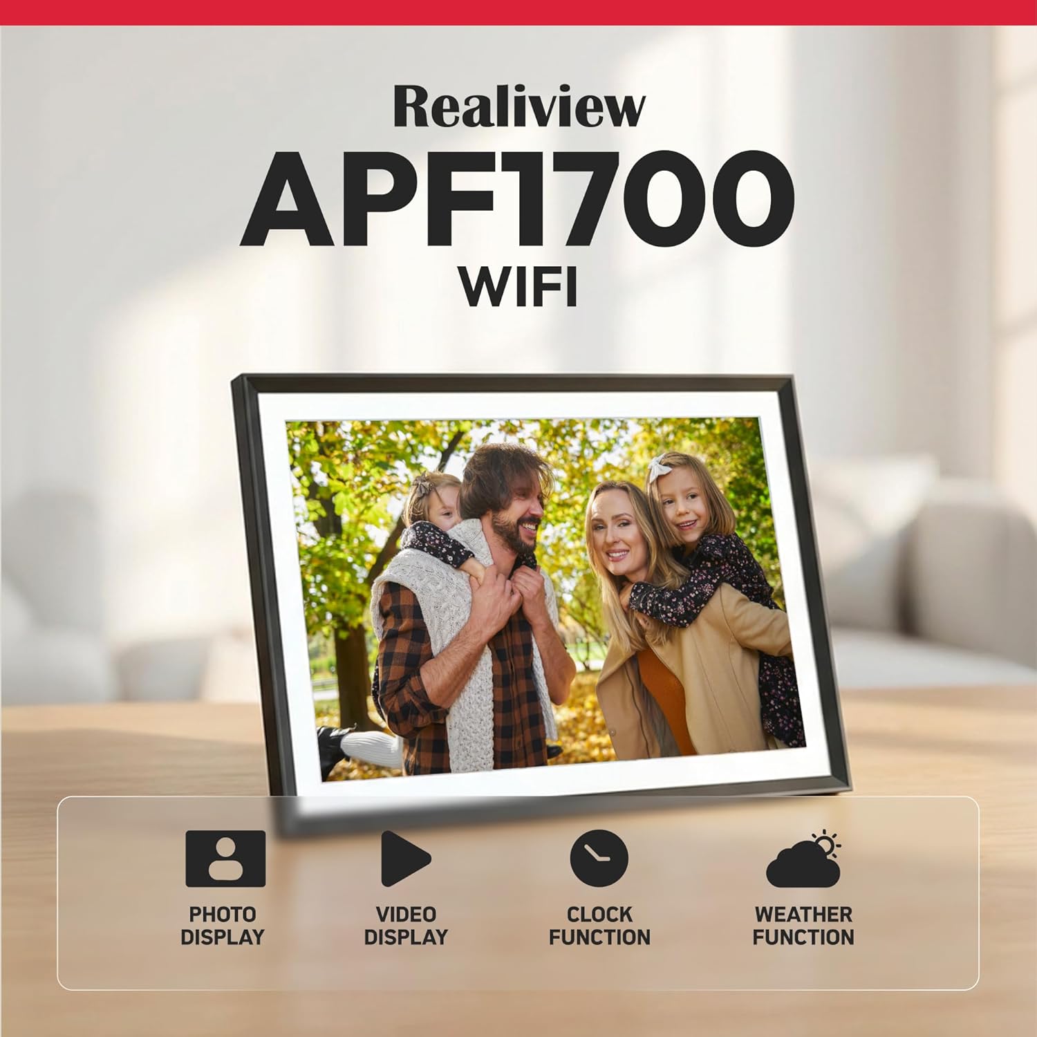 AgfaPhoto Cadre photo numérique APF1700WIFI - 17 pouces