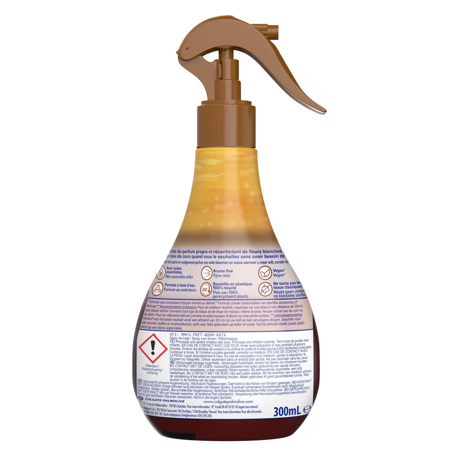 SOUPLINE Brume de Fraîcheur Textile Noix de Coco, Rafraîchissement Instantané Entre les Lavages, 300 ml