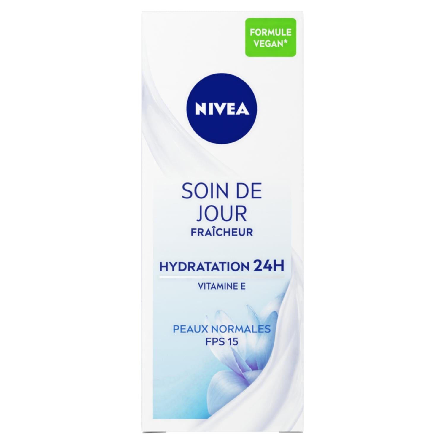 NIVEA Essentiels Soin Jour 24H Hydratant FPS15 Peaux Sèches 50 ml